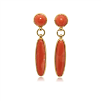 Earrings Idee Preziose dal 1987 Woman in Yellow Gold Corallo IP.OK18G/11 - IP.OK18G/11